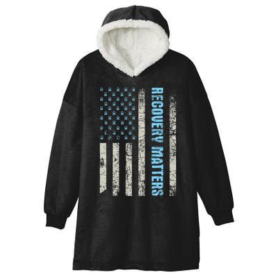 Recovery Matters Sobriety Anniversary Sober Aa Na Hooded Wearable Blanket