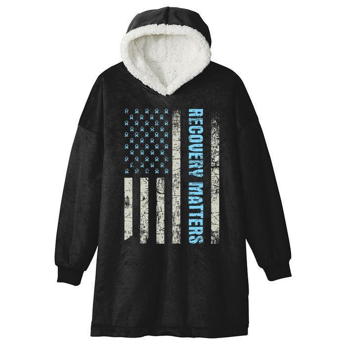 Recovery Matters Sobriety Anniversary Sober Aa Na Hooded Wearable Blanket