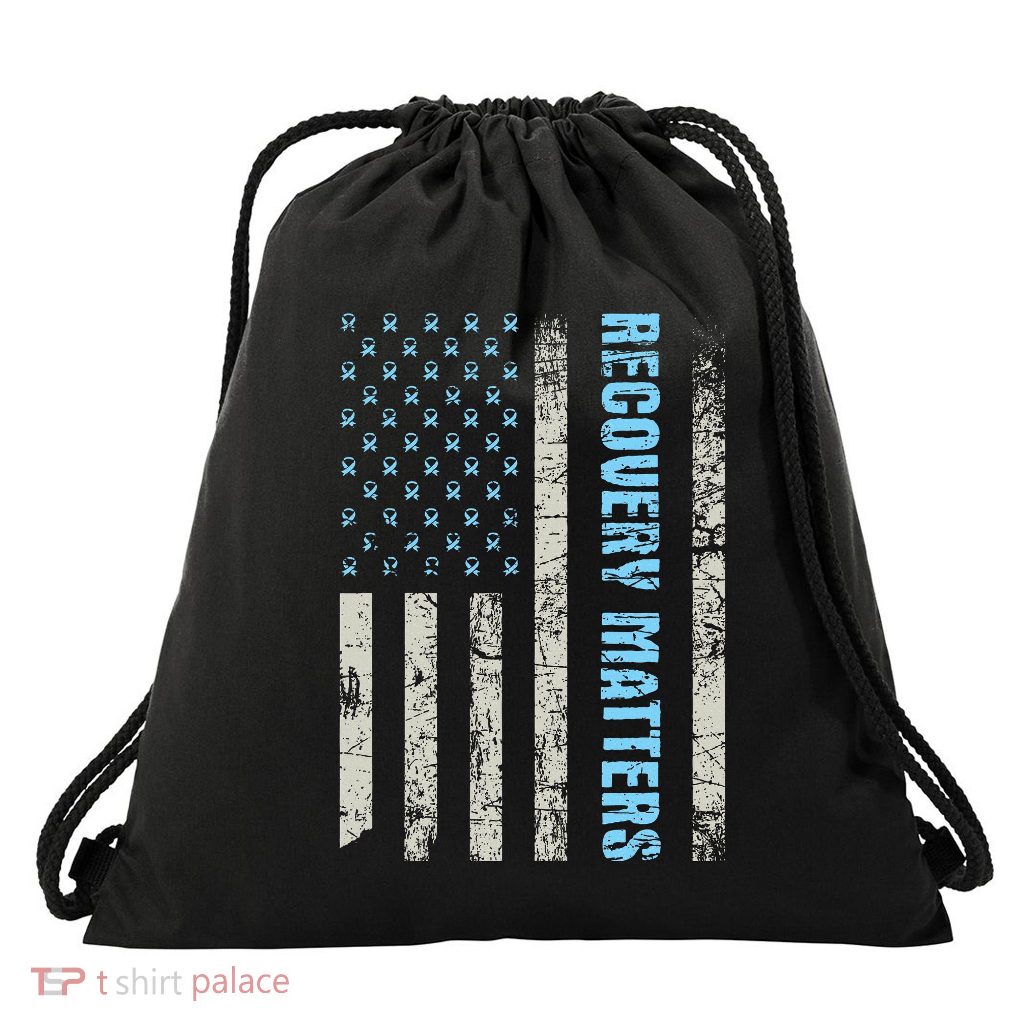 Recovery Matters Sobriety Anniversary Sober Aa Na Drawstring Bag