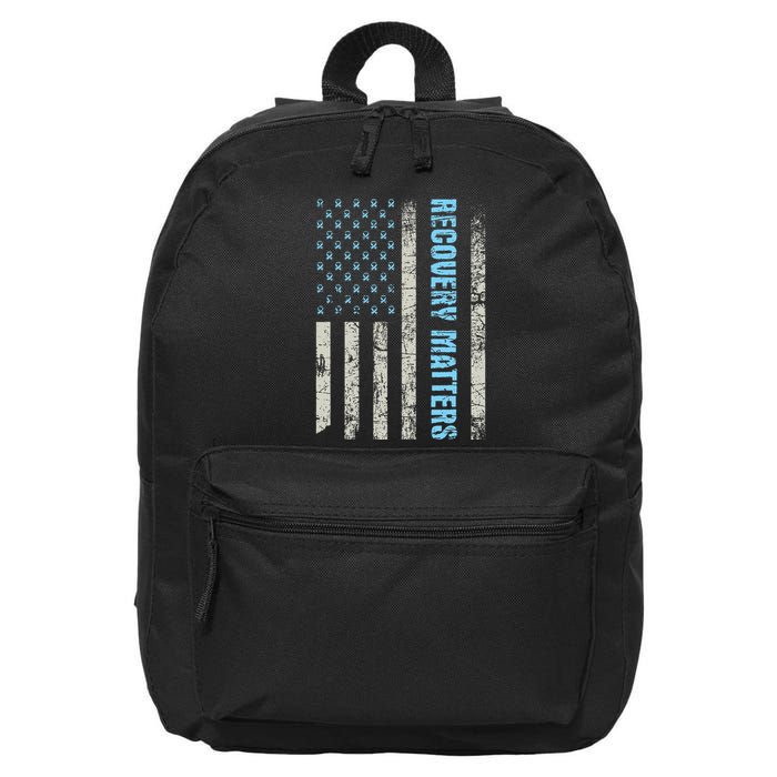 Recovery Matters Sobriety Anniversary Sober Aa Na 16 in Basic Backpack