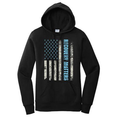 Recovery Matters Sobriety Anniversary Sober Aa Na Women's Pullover Hoodie