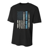 Recovery Matters Sobriety Anniversary Sober Aa Na Youth Performance Sprint T-Shirt