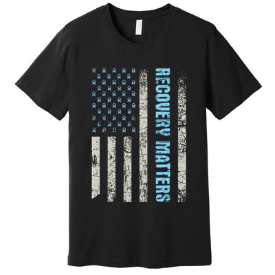 Recovery Matters Sobriety Anniversary Sober Aa Na Premium T-Shirt