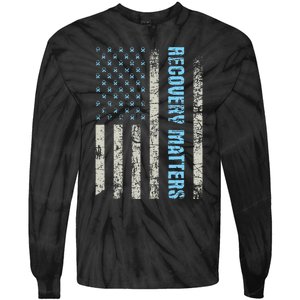 Recovery Matters Sobriety Anniversary Sober Aa Na Tie-Dye Long Sleeve Shirt