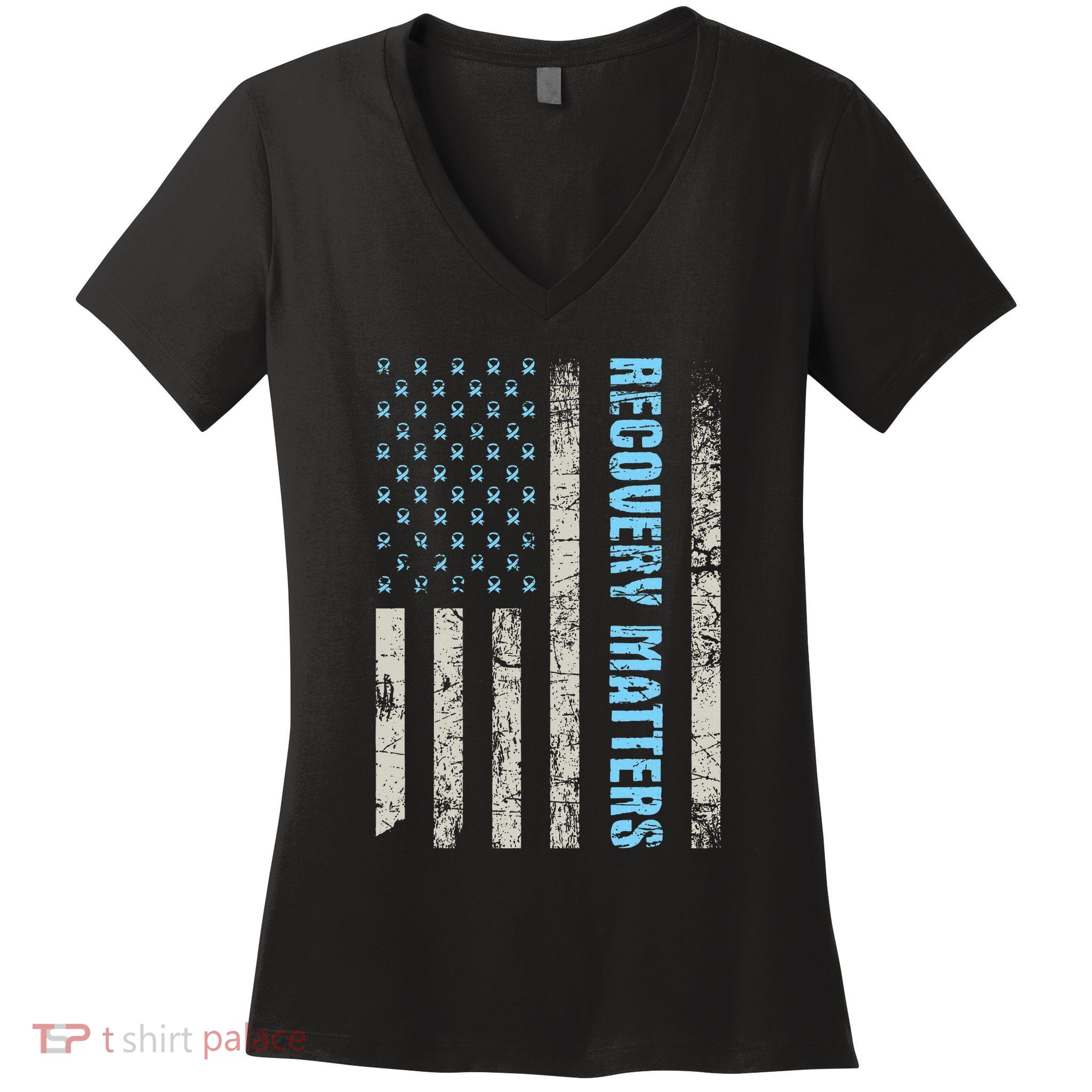 Recovery Matters Sobriety Anniversary Sober Aa Na Women's V-Neck T-Shirt