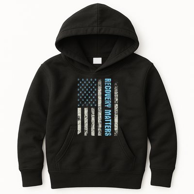 Recovery Matters Sobriety Anniversary Sober Aa Na Kids Hoodie