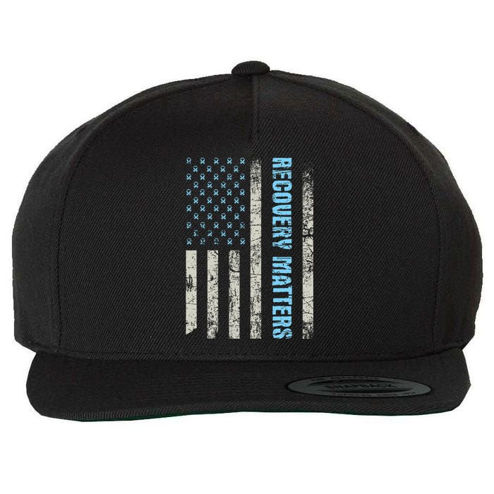 Recovery Matters Sobriety Anniversary Sober Aa Na Wool Snapback Cap