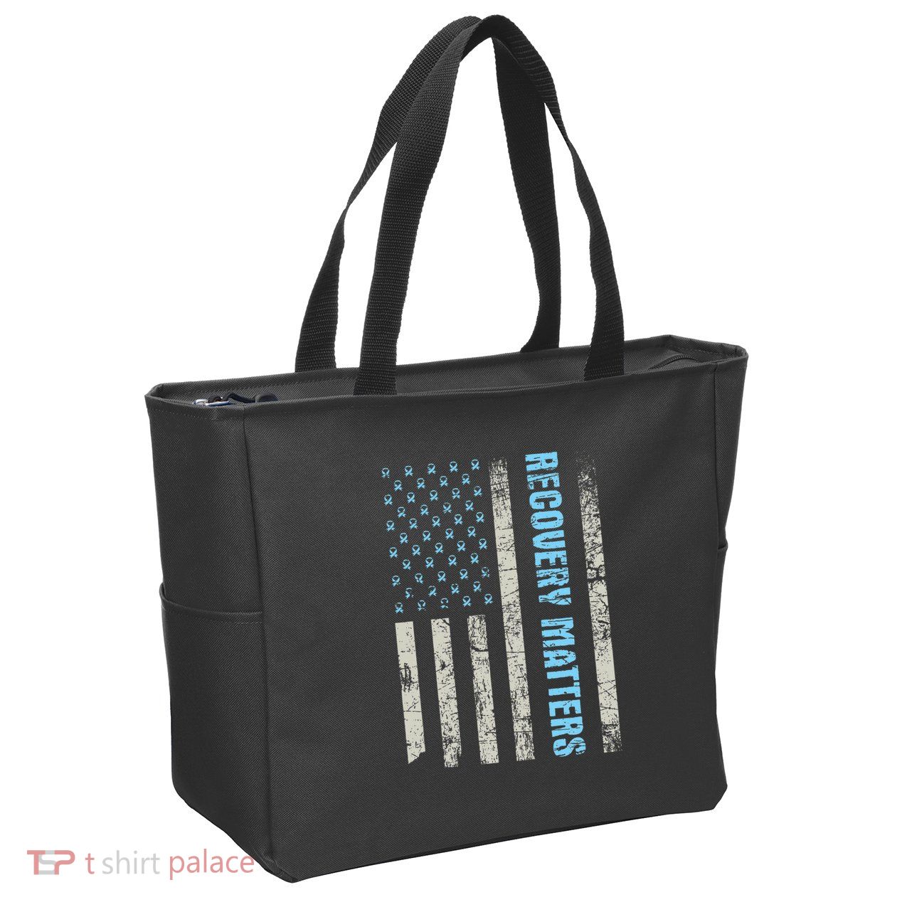 Recovery Matters Sobriety Anniversary Sober Aa Na Zip Tote Bag