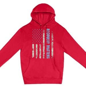 Recovery Matters Sobriety Anniversary Sober Aa Na Premium Pullover Hoodie