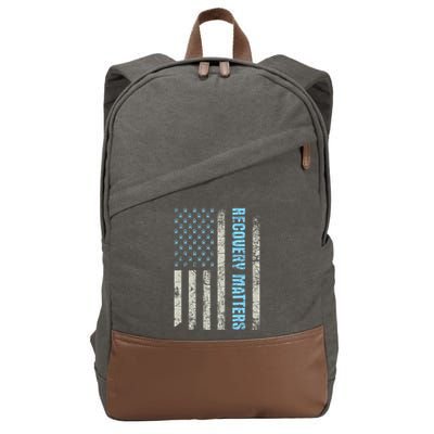 Recovery Matters Sobriety Anniversary Sober Aa Na Cotton Canvas Backpack