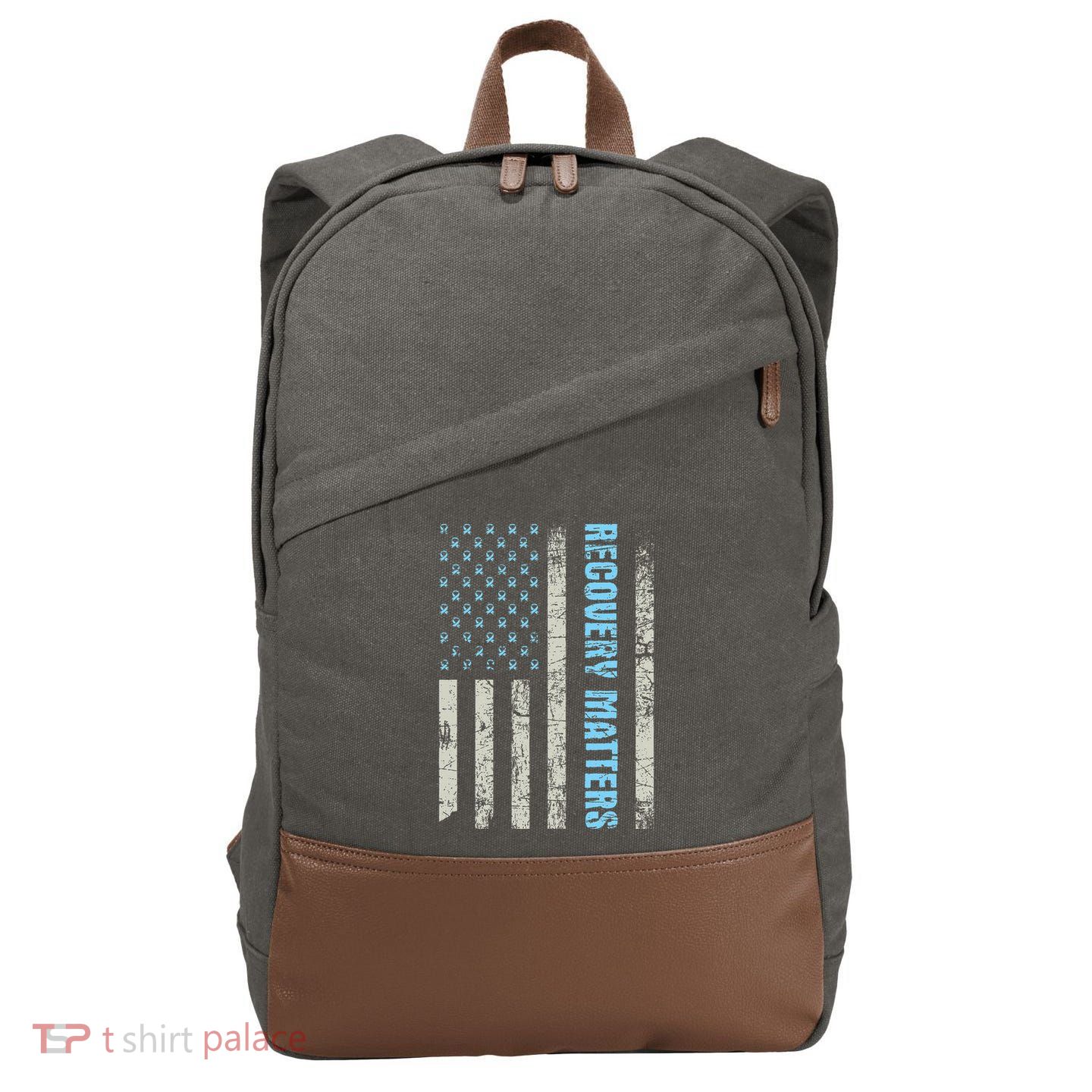 Recovery Matters Sobriety Anniversary Sober Aa Na Cotton Canvas Backpack