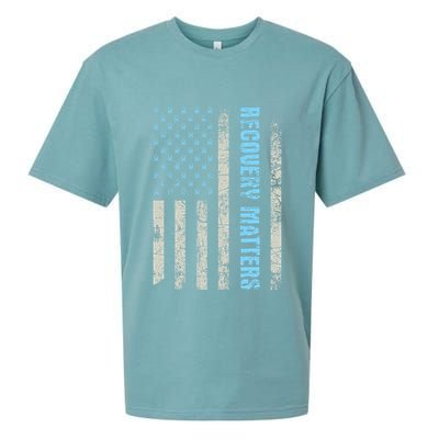Recovery Matters Sobriety Anniversary Sober Aa Na Sueded Cloud Jersey T-Shirt