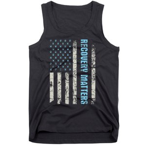 Recovery Matters Sobriety Anniversary Sober AA NA (1) Tank Top