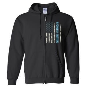 Recovery Matters Sobriety Anniversary Sober AA NA (1) Full Zip Hoodie