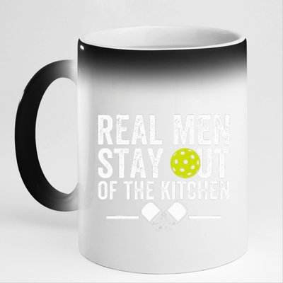 Real M.E.N Stay Out Of The Kitchen Pickleball 11oz Black Color Changing Mug