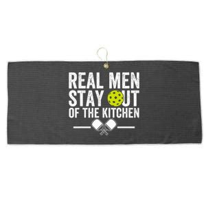 Real M.E.N Stay Out Of The Kitchen Pickleball Large Microfiber Waffle Golf Towel