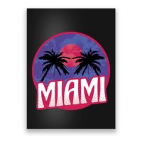 Retro Miami Sunset Palm Tree Poster
