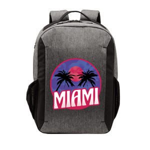 Retro Miami Sunset Palm Tree Vector Backpack