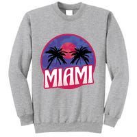 Retro Miami Sunset Palm Tree Sweatshirt