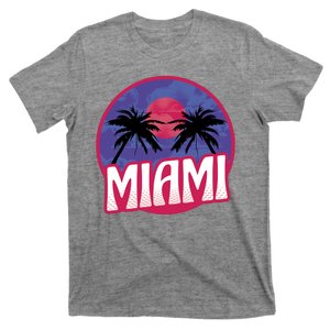 Retro Miami Sunset Palm Tree T-Shirt