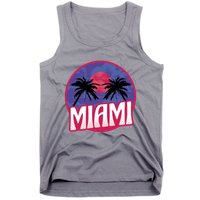 Retro Miami Sunset Palm Tree Tank Top
