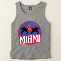 Retro Miami Sunset Palm Tree Tank Top