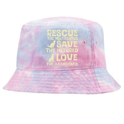 Rescue Mistreated Save Love Dog Cat Animal Pet Tie-Dyed Bucket Hat