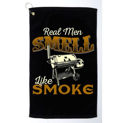 Real Men Smell Like Smoke Pitmaster BBQ Smoker Grilling Golf Towel
