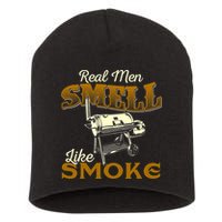 Real Men Smell Like Smoke Pitmaster BBQ Smoker Grilling Short Acrylic Beanie