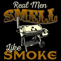 Real Men Smell Like Smoke Pitmaster BBQ Smoker Grilling Short Acrylic Beanie