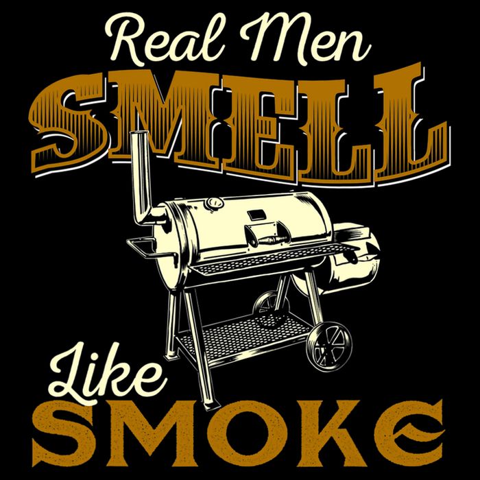 Real Men Smell Like Smoke Pitmaster BBQ Smoker Grilling Short Acrylic Beanie