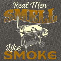 Real Men Smell Like Smoke Pitmaster BBQ Smoker Grilling Cotton Canvas Backpack