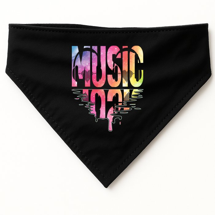 Retro Music Sunset USA-Made Doggie Bandana