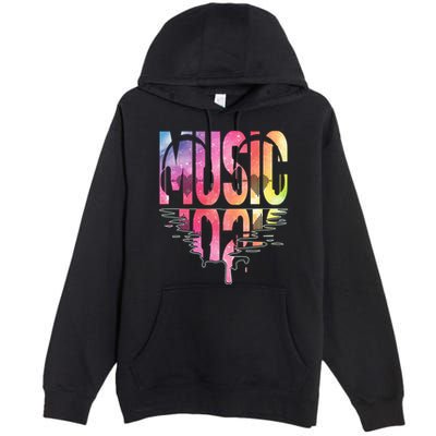 Retro Music Sunset Premium Pullover Hoodie