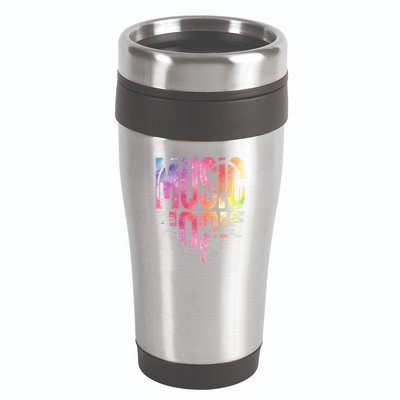 Retro Music Sunset 16oz Travel Tumbler