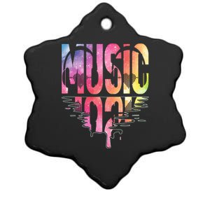 Retro Music Sunset Ceramic Star Ornament