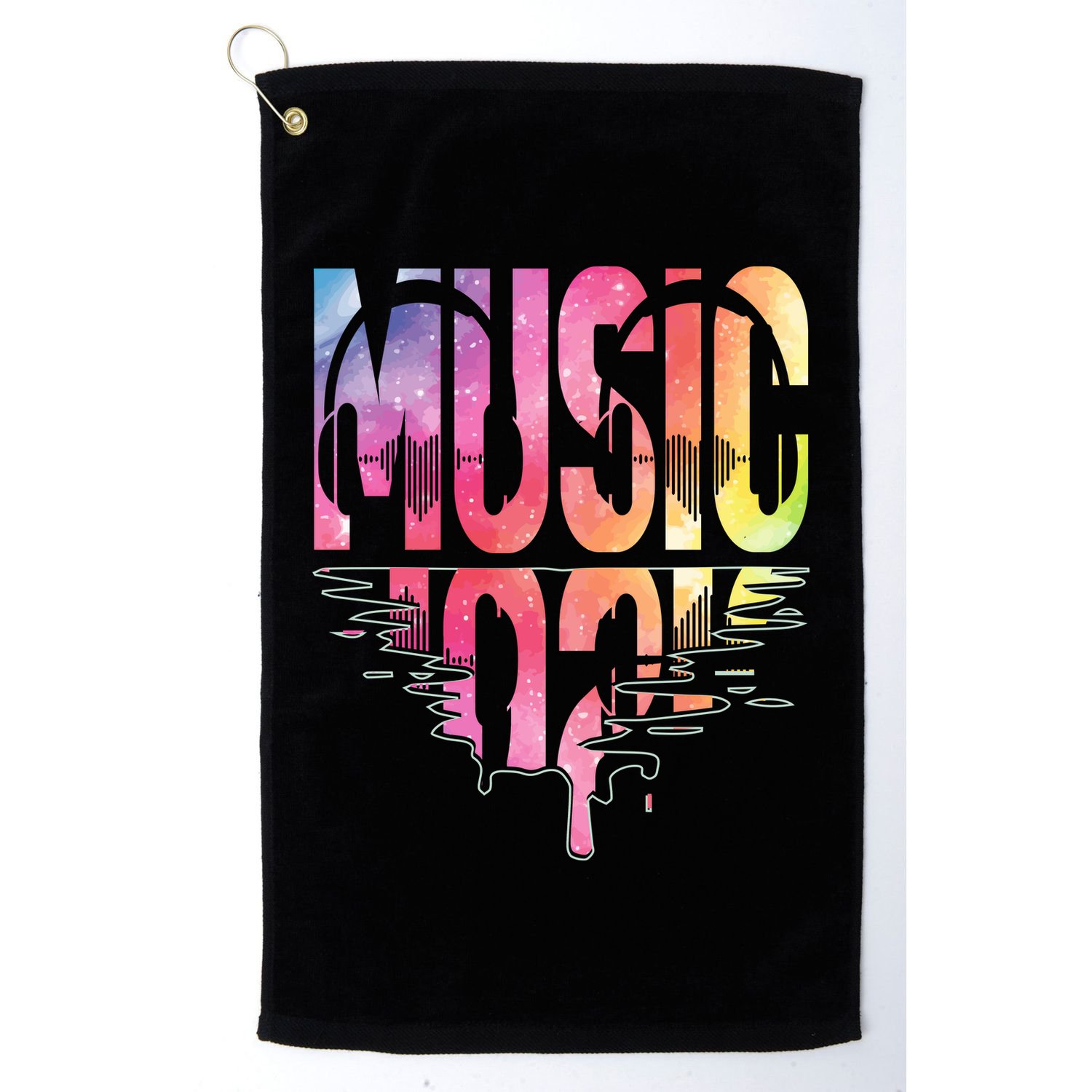 Retro Music Sunset Golf Towel
