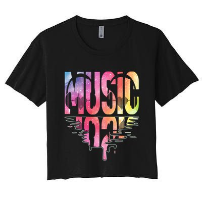 Retro Music Sunset Crop Top