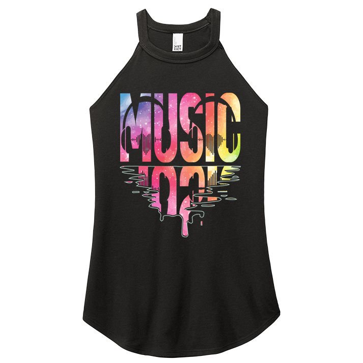 Retro Music Sunset Women's Perfect Tri Rocker Tank