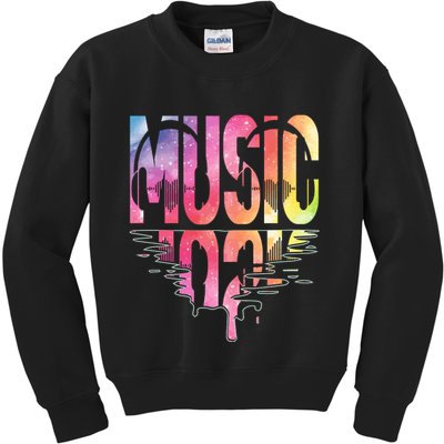 Retro Music Sunset Kids Sweatshirt