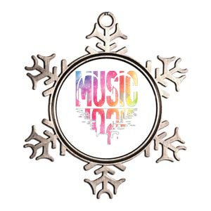 Retro Music Sunset Metallic Star Ornament