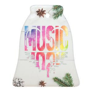 Retro Music Sunset Ceramic Bell Ornament