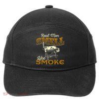 Real Men Smell Like Smoke Pitmaster BBQ Smoker Grilling 7-Panel Snapback Hat