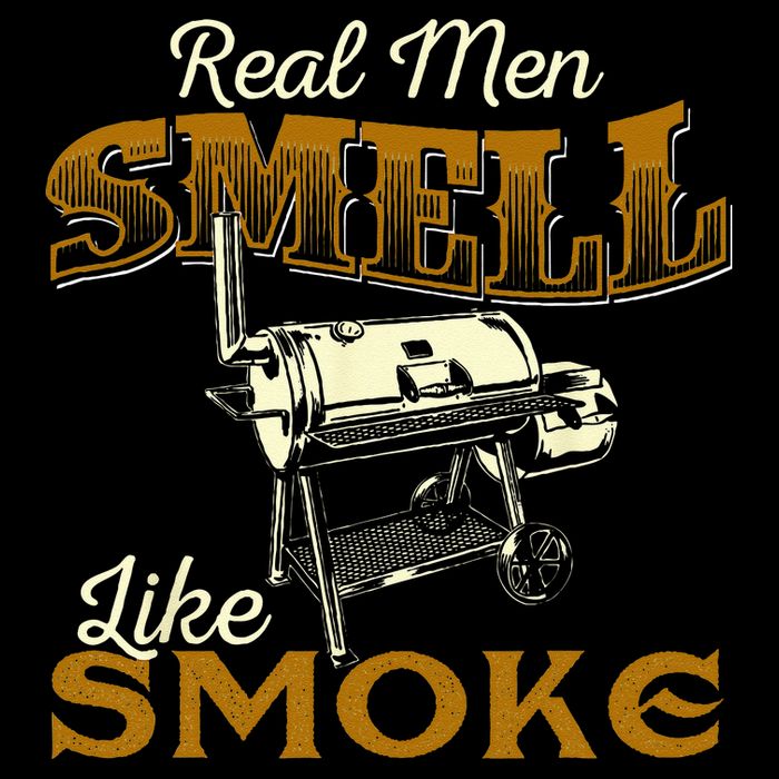 Real Men Smell Like Smoke Pitmaster BBQ Smoker Grilling 16 in Basic Backpack
