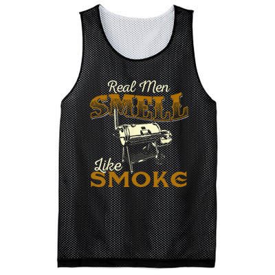 Real Men Smell Like Smoke Pitmaster BBQ Smoker Grilling Mesh Reversible Basketball Jersey Tank