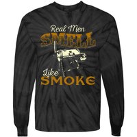 Real Men Smell Like Smoke Pitmaster BBQ Smoker Grilling Tie-Dye Long Sleeve Shirt