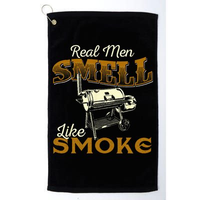 Real Men Smell Like Smoke Pitmaster BBQ Smoker Grilling Golf Towel