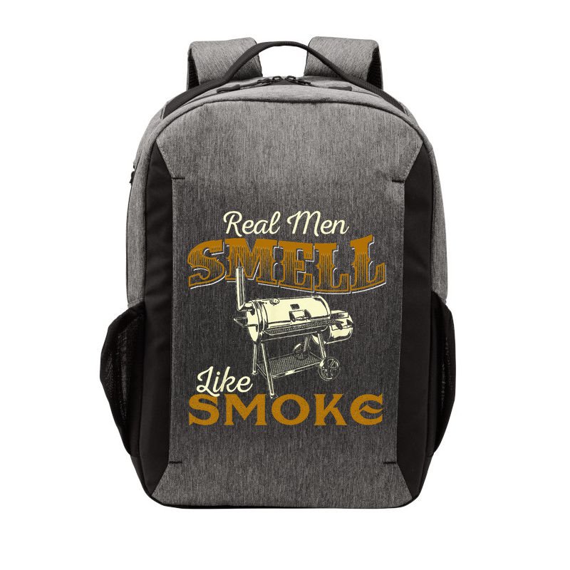 Real Men Smell Like Smoke Pitmaster BBQ Smoker Grilling Vector Backpack