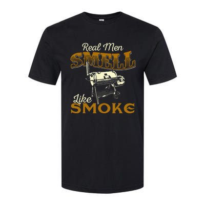 Real Men Smell Like Smoke Pitmaster BBQ Smoker Grilling Softstyle CVC T-Shirt