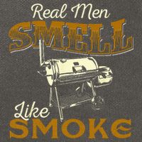 Real Men Smell Like Smoke  Pitmaster BBQ Smoker Grilling Cotton Canvas Backpack